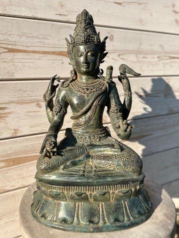 STATUA IN BRONZO DI DEWI TARA H36cm - Beeld - DEWI TARA -