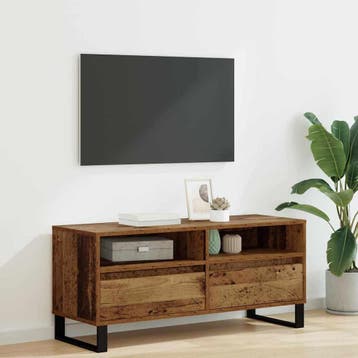 vidaXL TV-kast Oud Hout 100 x 34,5 x 44,5 cm Gemonteerd hout, 100 tot 150 cm, Verzenden, Nieuw, Minder dan 100 cm