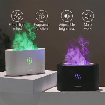 Vlam Effect Aroma Diffuser & Luchtbevochtiger met 7 Kleuren, Verzenden, Nieuw