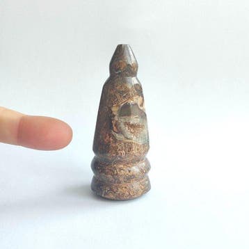 Oud Centraal-Aziatisch fossiele kalksteen Schaakspel Toren