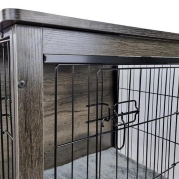 Hondenbench Topmast FurNiture Donkergrijs – Luxe Houten H., Verzenden, Nieuw