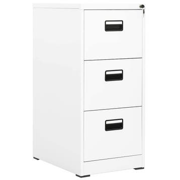 vidaXL Archiefkast 46x62x102,5 cm staal wit, Verzenden, Nieuw
