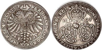 Duitsland, Nürnberg, stad. Stadt Nürnberg. Schraubtaler 1627