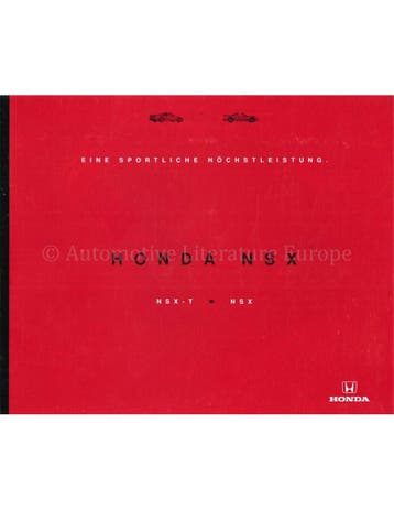 1995 HONDA NSX-T | NSX BROCHURE DUITS, Boeken, Nieuw, Honda, Author