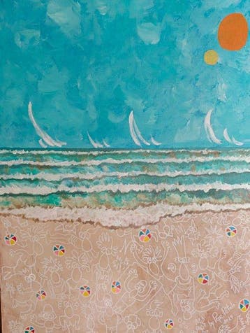 Pepe Pétalo - SAN JUAN BEACH XL-NO RESERVE, Antiek en Kunst