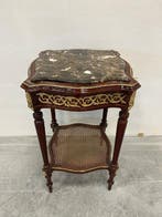 Salontafel - Marmer, Hout, Brons, Messing