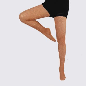 Dames Strass Visnet Panty voor Ballroom & Latin Dans - Glanz, Sport en Fitness, Verzenden, Nieuw