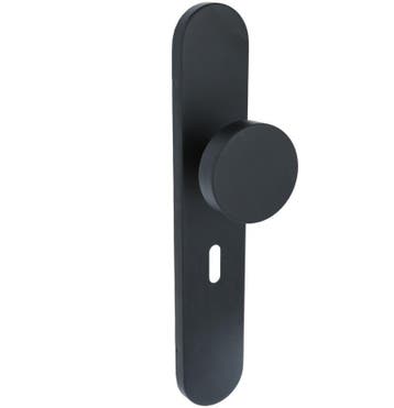 Ovaal schild Met vaste knop SL56 rvs mat zwart, Doe-het-zelf en Verbouw, Deuren en Horren, Verzenden, Nieuw