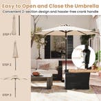 LIVSK Terrasparasol - Kantelbaar - Hoogwaardig Polyester - S, Tuin en Terras, Verzenden, Nieuw