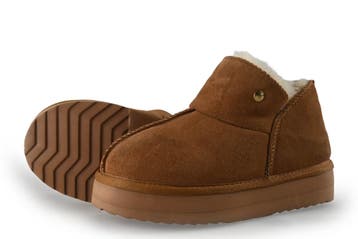 Warmbat Pantoffels in maat 37 Cognac, Overige kleuren, Verzenden, Zo goed als nieuw, Pantoffels of Sloffen