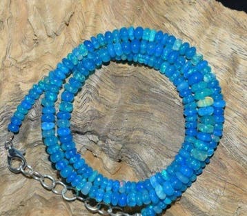 Ketting met natuurlijke opaal AAA+ blauw- 9 g - (1)