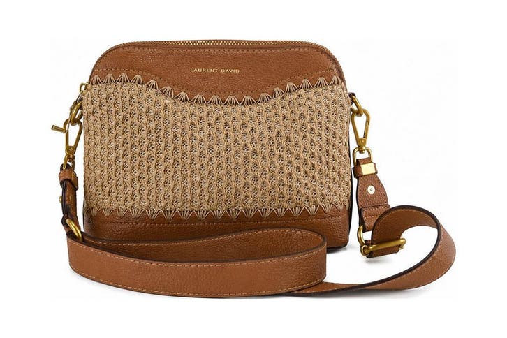 Laurent David Schoudertas Cognac, Sieraden, Tassen en Uiterlijk, Tassen | Damestassen, Zo goed als nieuw, Verzenden