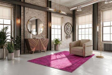 Roze vintage - Vloerkleed - 210 cm - 115 cm - met, Nieuw