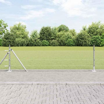 vidaXL zeshoekig gaashek met betonnen voetstuk 50 x 0,4 m, Verzenden, Nieuw, IJzer