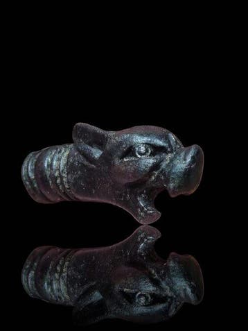 Oud-Romeins Brons, Interesting Stunning Tiger (Fitting)