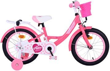 Volare Ashley Kinderfiets - Meisjes - 16 inch - Roze/Rood, Fietsen en Brommers, Fietsen | Kinderfietsjes, Overige merken, Zijwieltjes