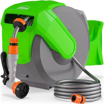Haspel Tuinslang incl sproeislang 20m +2m toevoerleiding, Verzenden, Nieuw