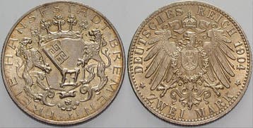 2 Mark 1904 J Bremen Freie Hansestadt, Postzegels en Munten, Verzenden