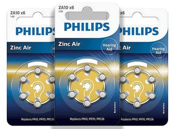 18 Philips Zink Batterijen - 1.4V -  90 mAh, Verzenden, Nieuw