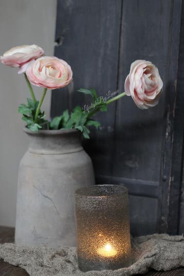 Zijden Ranonkel tak pastel pink 38 cm, Ophalen of Verzenden, Nieuw