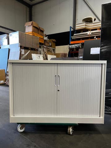 Archiefkast – Roldeurkast - Wit– Met slot - 80x120x45 cm, Huis en Inrichting, Kasten | Roldeurkasten en Archiefkasten, 100 tot 150 cm