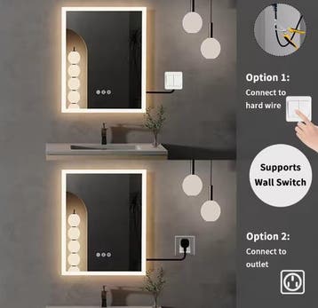 Verlichte LED Badkamerspiegel met Geheugenfunctie, Huis en Inrichting, Verzenden, Nieuw