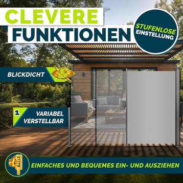 Windscherm uittrekbaar - Oprolbaar - Uitschuifbaar - Camping, Tuin en Terras, Verzenden, Zo goed als nieuw