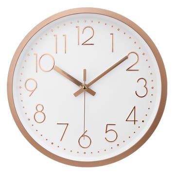 IvoQ Moderne Wandklok Roségoud Ø30 cm, Verzenden, Nieuw