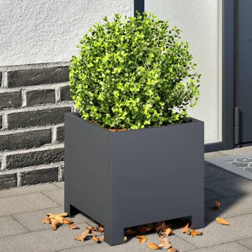 vidaXL Plantenbakken 2 st 30x30x30 cm staal antracietkleurig, Verzenden, Nieuw, Metaal