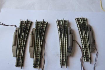 Fleischmann N - Treinset (4) - 4 Profigleis-wissels met, Nieuw