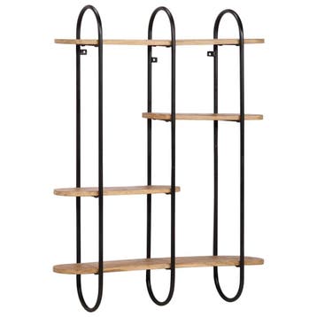 vidaXL Wandplank 90x20x116,5 cm Massief Ruw Hout Mango, Huis en Inrichting, Verzenden, Nieuw