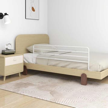 vidaXL Bedhekje peuter (76-137)x55 cm ijzer wit, Kinderen en Baby's, Traphekjes, Verzenden, Nieuw
