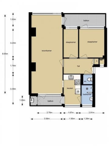 Te Huur 3 kamer Appartement Simon van Leeuwenstraat In Eindh, Noord-Brabant, Direct bij eigenaar, Eindhoven, Appartement