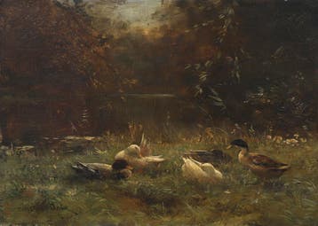 Constant Artz (1870-1951), Eendjes aan de waterkant