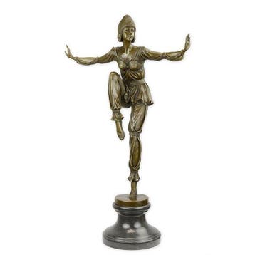 sculptuur, Art Deco Bronze Sculpture After Pierre Lauzel