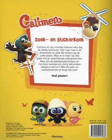 Calimero Stickeravontuur / Calimero 9789002257988 Nino Pagot, Verzenden, Gelezen, Nino Pagot
