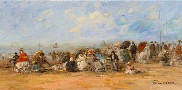 Camille Rousseau (1949) - Cabourg Plage – Élégantes au bord
