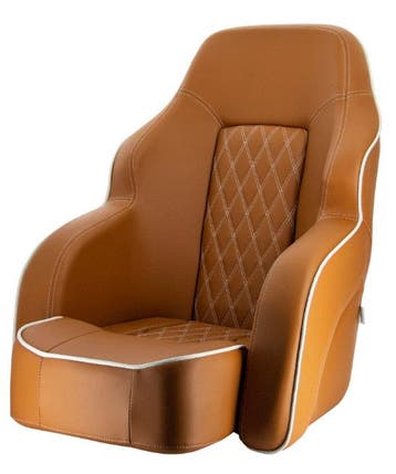 Vetus Stoel Commander oranje bruin (cognac),, Watersport en Boten, Nieuw