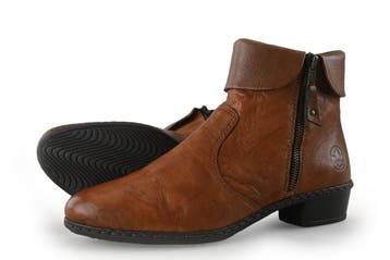 Rieker Enkellaarzen in maat 40 Cognac, Kleding | Dames, Schoenen, Overige kleuren, Verzenden, Lage of Enkellaarzen, Zo goed als nieuw