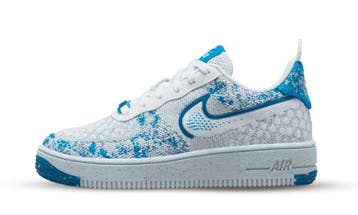 Nike Air Force 1 Low Crater Flyknit Blue (GS), Nieuw