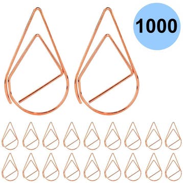 Fako Bijoux - 1000x Paperclip Druppel Rosé Goud -, Verzenden, Nieuw