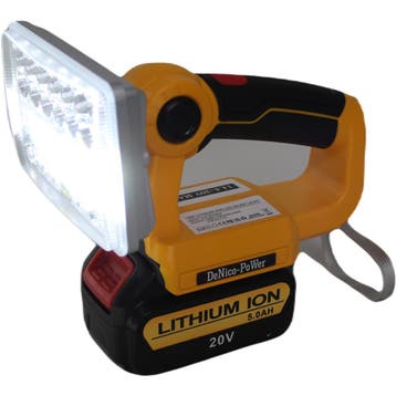 Bouwlamp zaklamp ledlamp past op Dewalt accu 18V en 20V, Verzenden, Nieuw