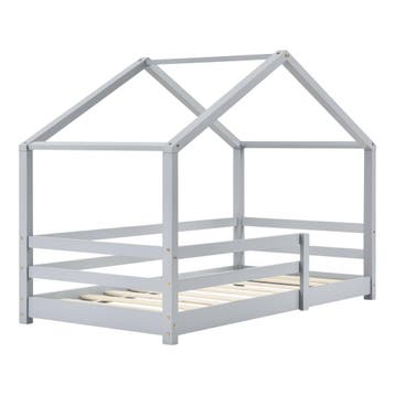 Kinderbed Knätten grenen met matras 90x200 cm lichtgrijs, Verzenden, Nieuw