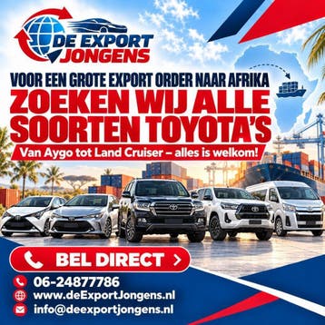 Toyota verkopen? Wij kopen alle soorten Toyota’s, Nieuw