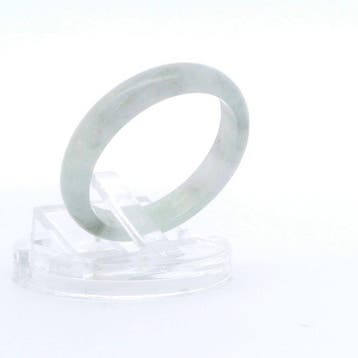 Jade - Type A Jadeiet Jade Ring – Lichtgrijs & Lichtgroen –
