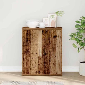 vidaXL Dressoir Oud Hout 60x31x70 cm Engineered Wood, Verzenden, Nieuw, Overige houtsoorten, Minder dan 50 cm