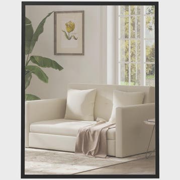 Rechthoekige Wandspiegel 70x90 cm met Zwart Frame – Stijlvol, Verzenden, Nieuw