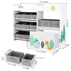 Speelgoedkast met 10 Stoffen Opbergvakken – Wit Kast Design, Verzenden, Nieuw