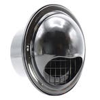 Nedco RVS bolrooster met vliegengaas en terugslagklep Ø, Ophalen of Verzenden, Nieuw