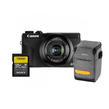 Canon PowerShot G7 X Mark III Zwart Starterkit, Verzenden